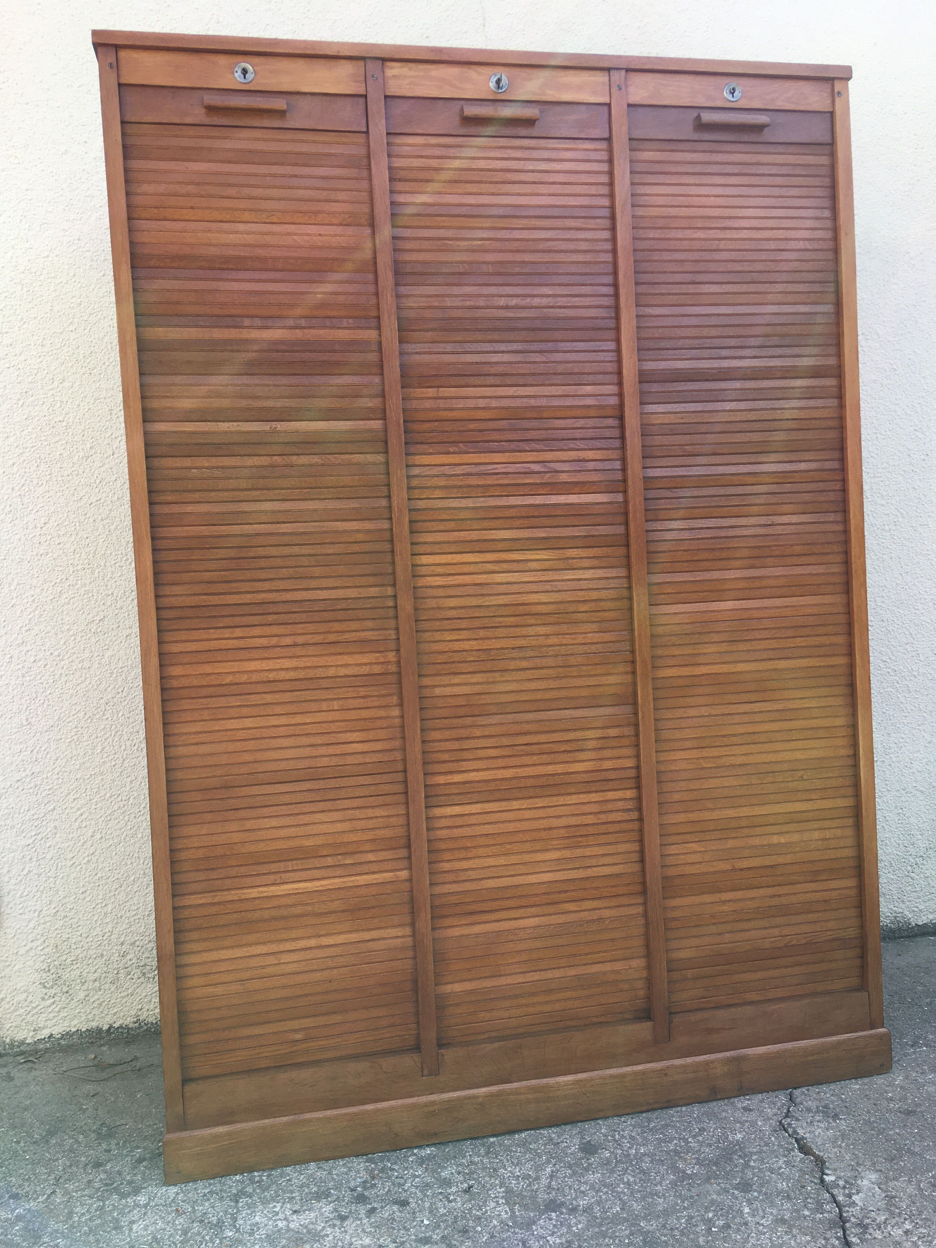 Solid oak triple curtain binder Year 1950