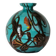 Vintage Czech multicoloured blown glass ball vase
