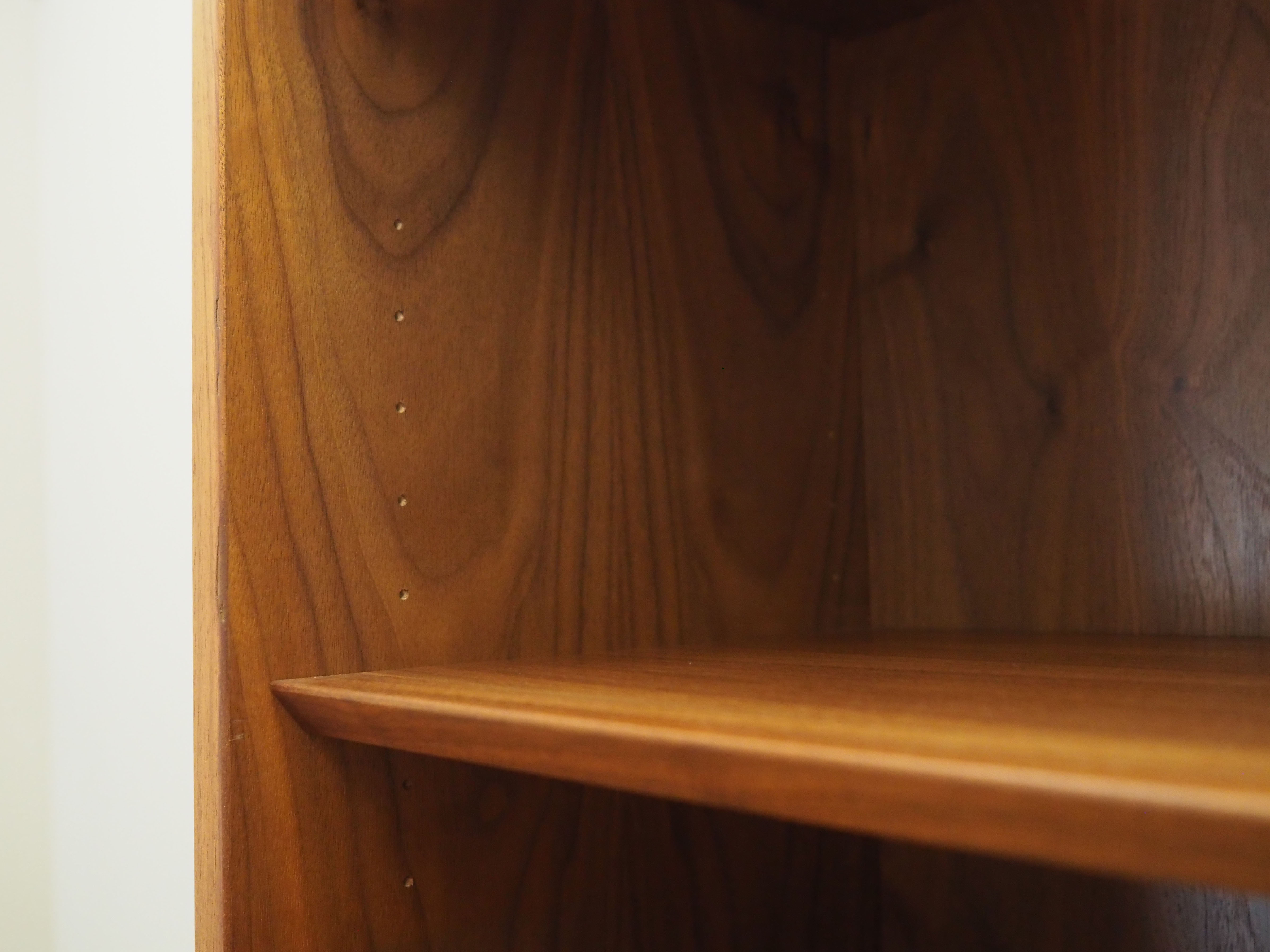 Walnut bookcase, Danish design, 1970s, production Hundevad