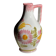 Mini vase with stylised flowers in green and yellow roses, H15.5.