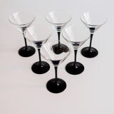 Suite of 6 cocktail glasses