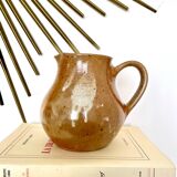 Vintage pink stoneware pitcher