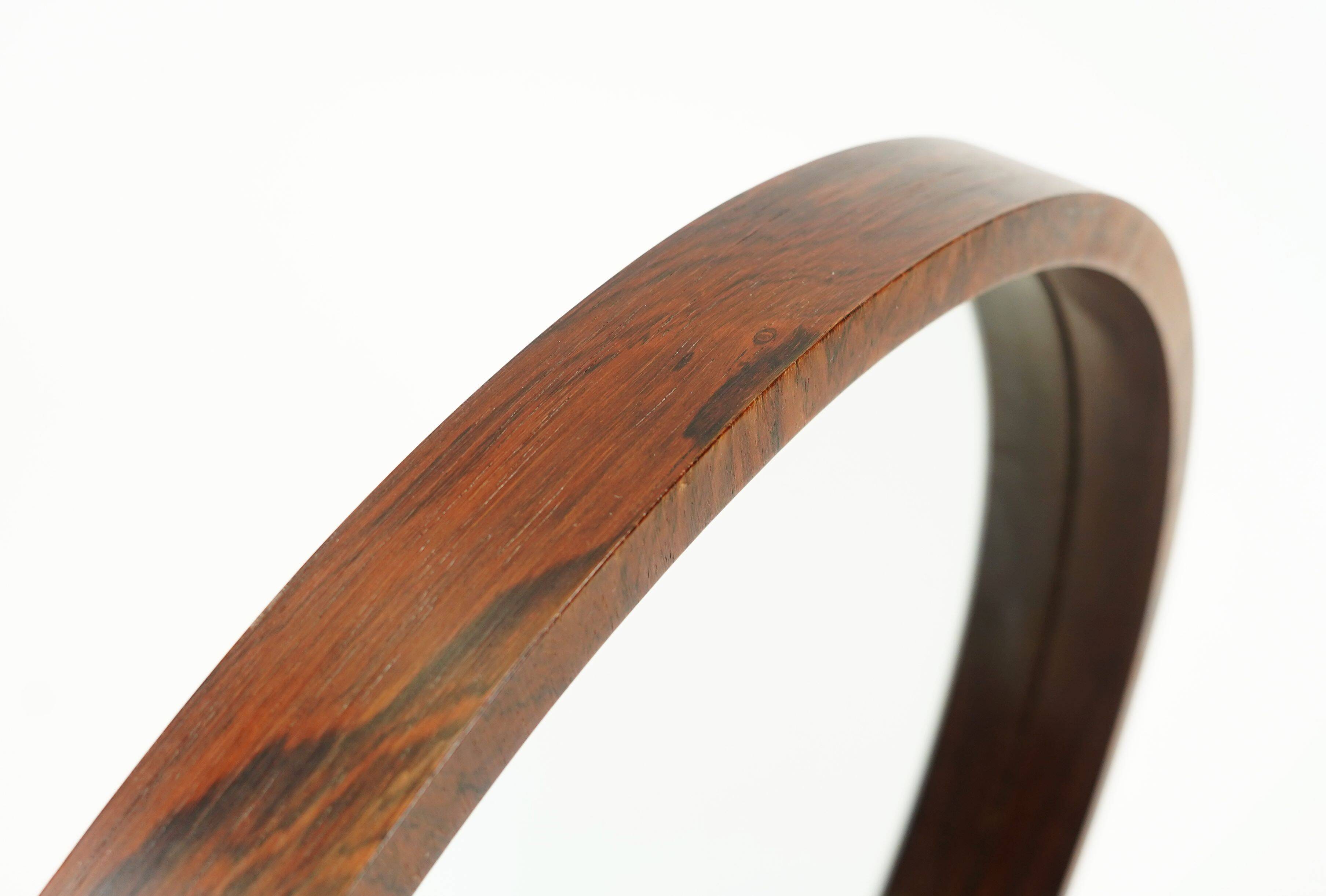 Large danish modern wall mirror with rosewood frame 1960s