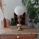 Vintage brass and opaline living room lamp