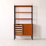 Scandinavian teak bookcase with black details