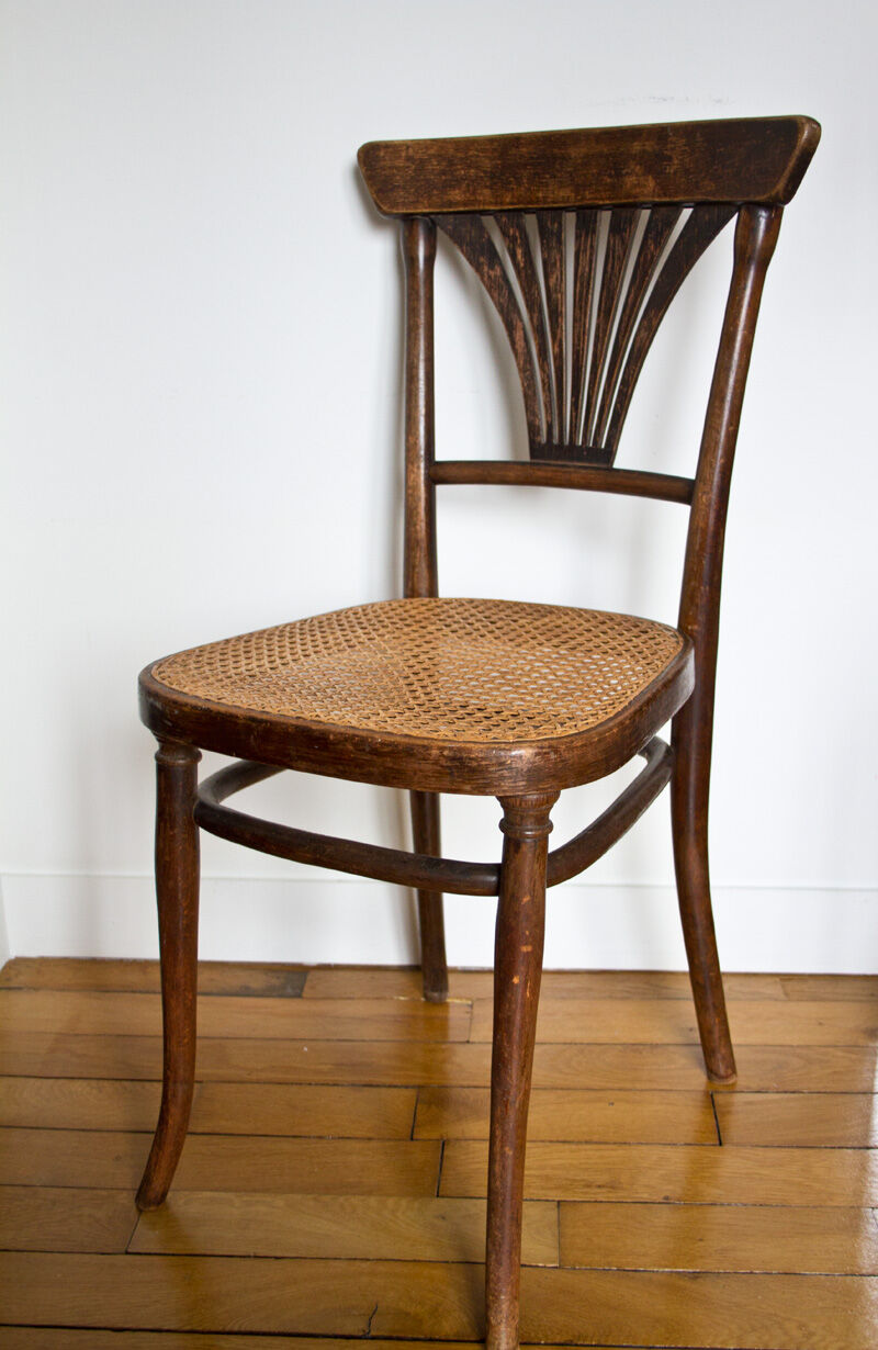 Paire de chaises bistrot cannées Thonet