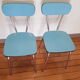 Lot of 2 Peugeot formica chairs