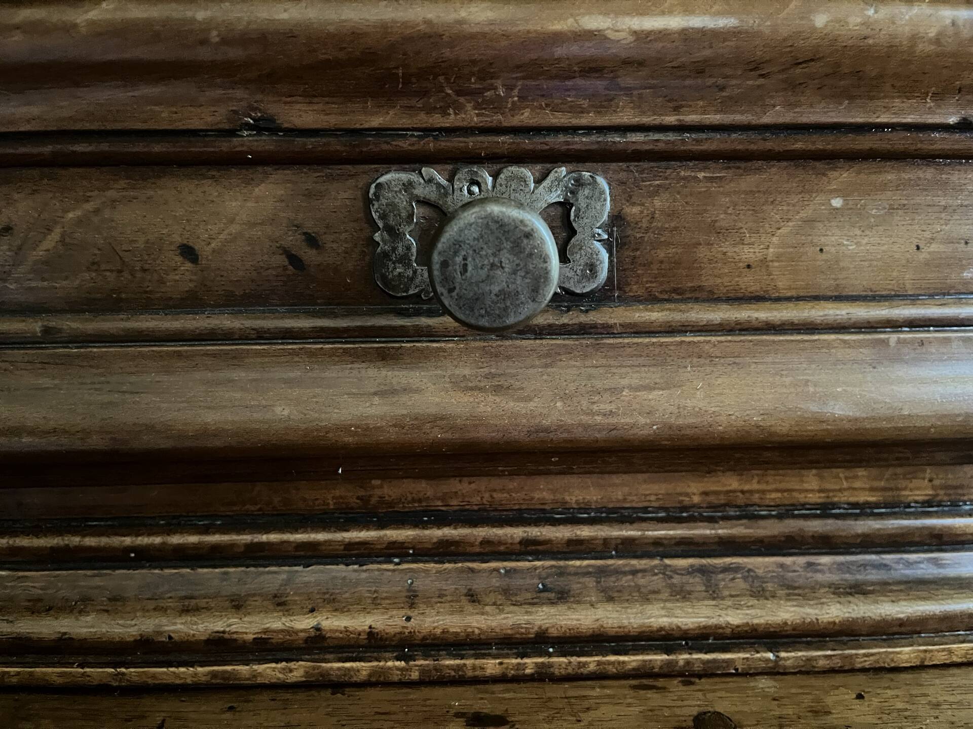 Two-body walnut buffet, High period regional.