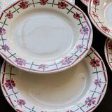 6 vintage ironstone dinner plates from Céranord Saint-Amand - Monique