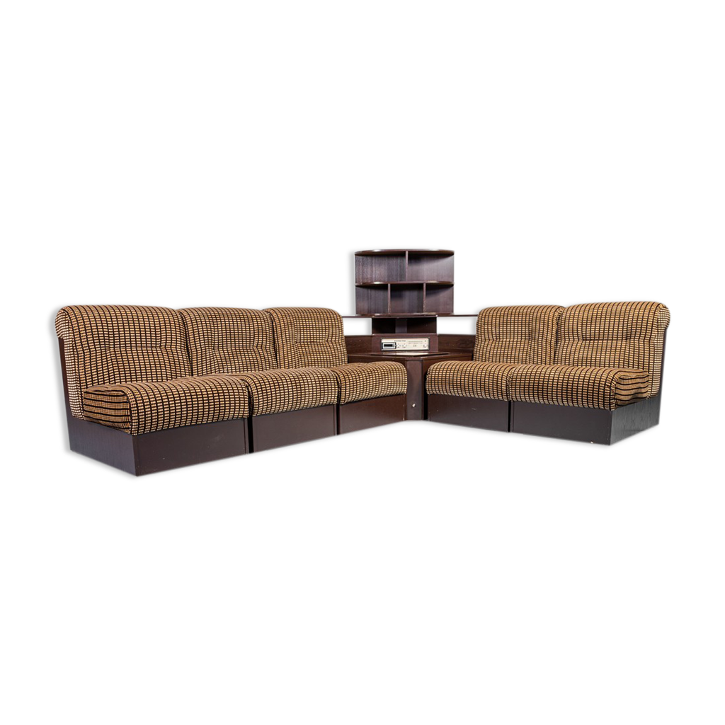 Sofa 5 seats radio fabric 70s vintage Selency