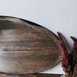 Old oval beveled art deco mirror