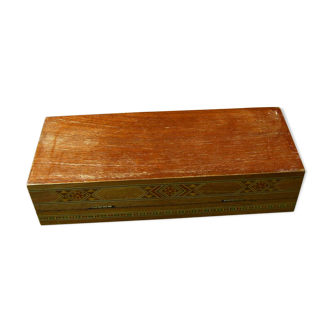 Wood box marquetry and mother-of-pearl