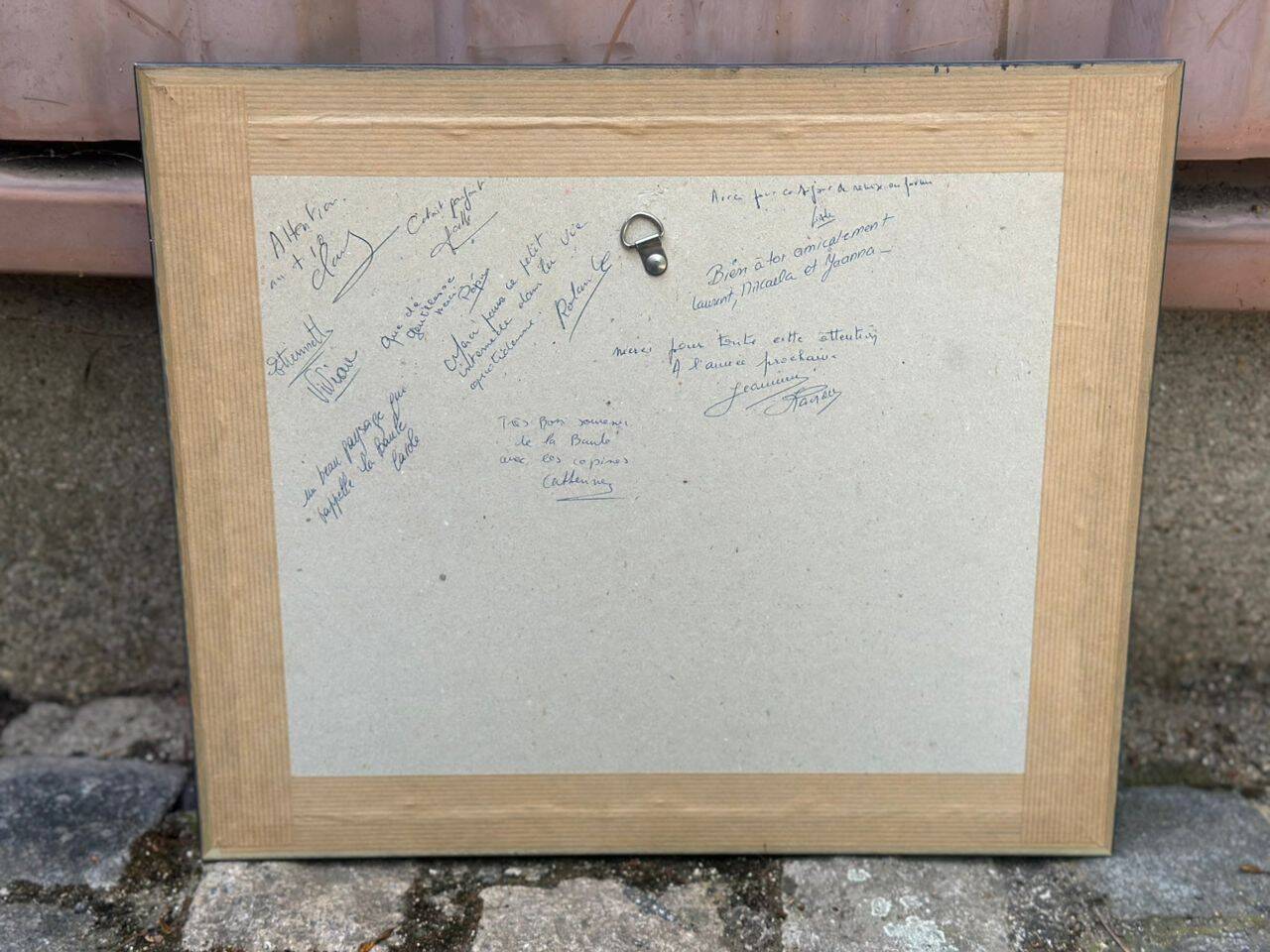 Framed oil painting on canvas of a seascape signed by Georges Laporte.
