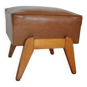 Imitation leather stool vintage pouf