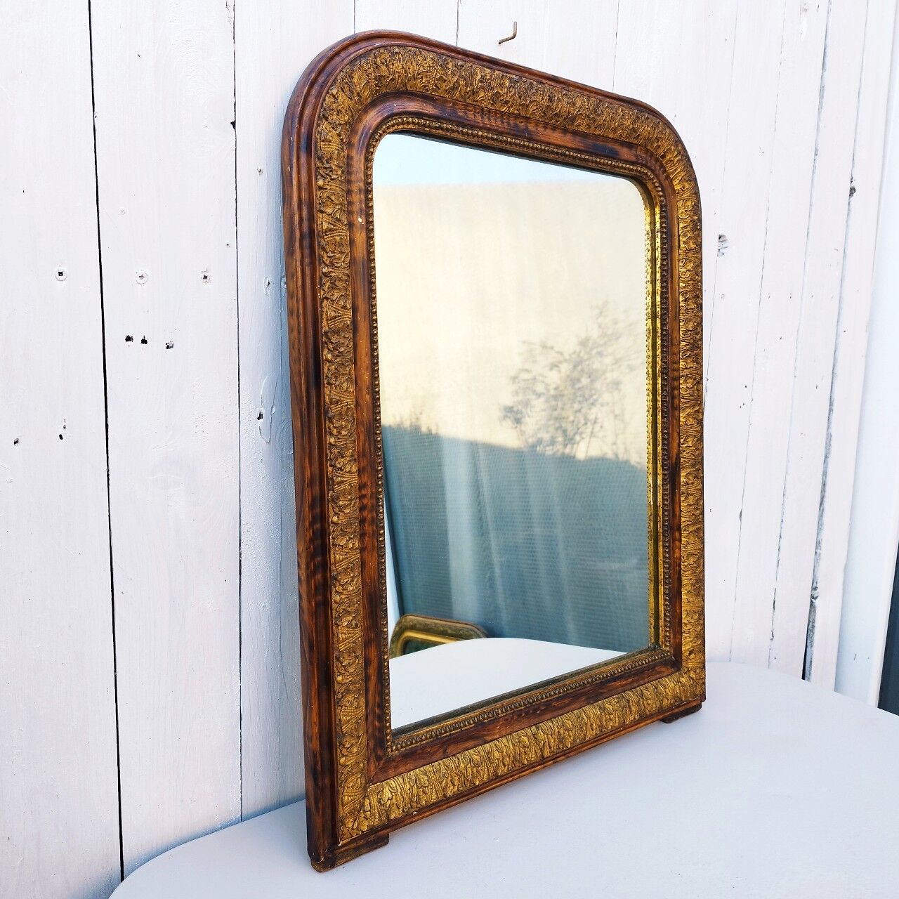Louis Philippe style mirror wood, vintage gold