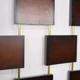 Vintage screen in wood and brass