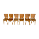 Series of 6 chairs bistro Baumann model Dove year 1950/1960