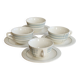 Vintage ceramic coffee cups Salins geometric pattern