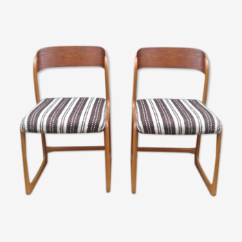 Paire de chaises Baumann modèle "Traineau" des années 60