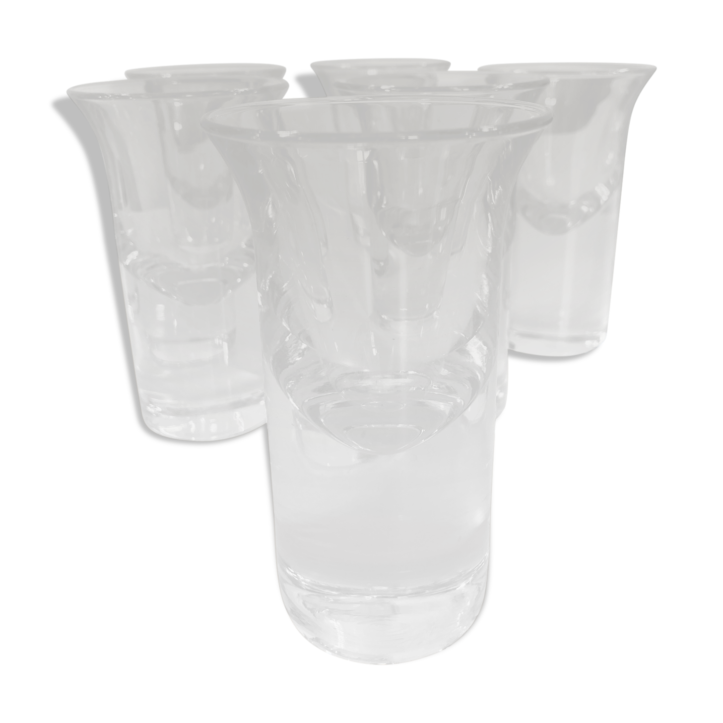 Set of 6 Scandinavian wine glasses 1970