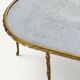 Maison Baguès coffee table in gilded bronze and aged mirror – 1950s
