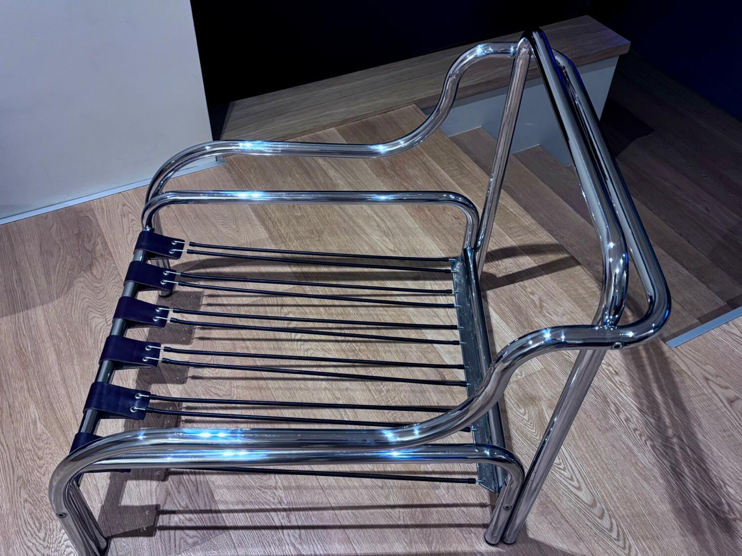 Pair of Gae Aulenti stringa armchairs