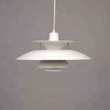White PH5 Suspension – Poul Henningsen – Aluminium – Denmark, 1980s