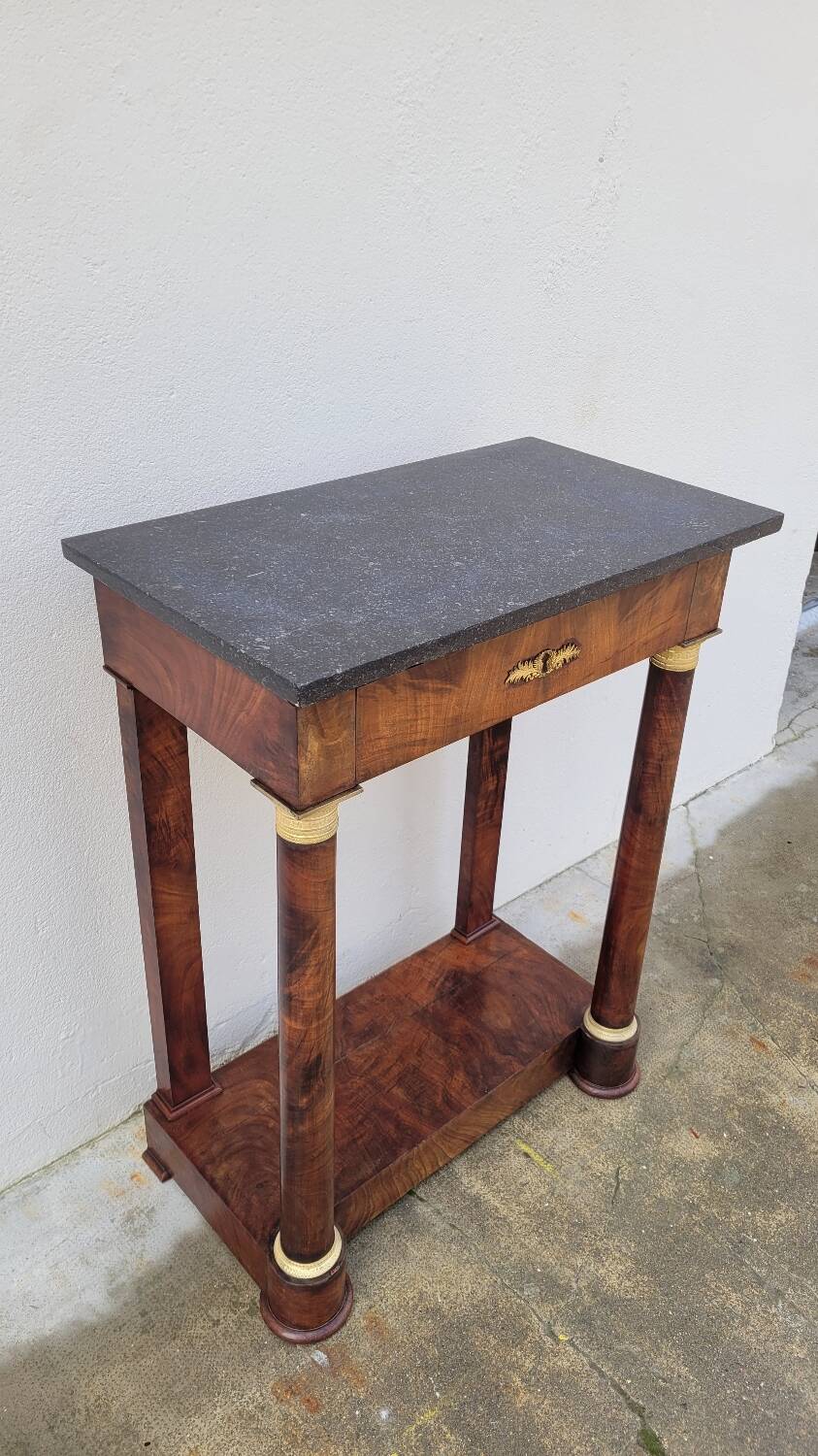 Console Empire en acajou et bronze, XIXème