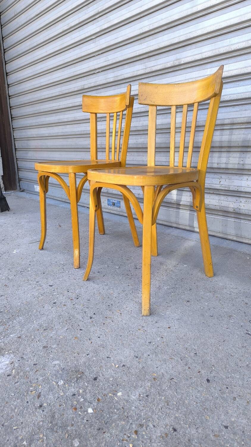 Pair of Baumann bistro chairs