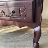 Louis XV style commode renovated - natural wood top and deep stain