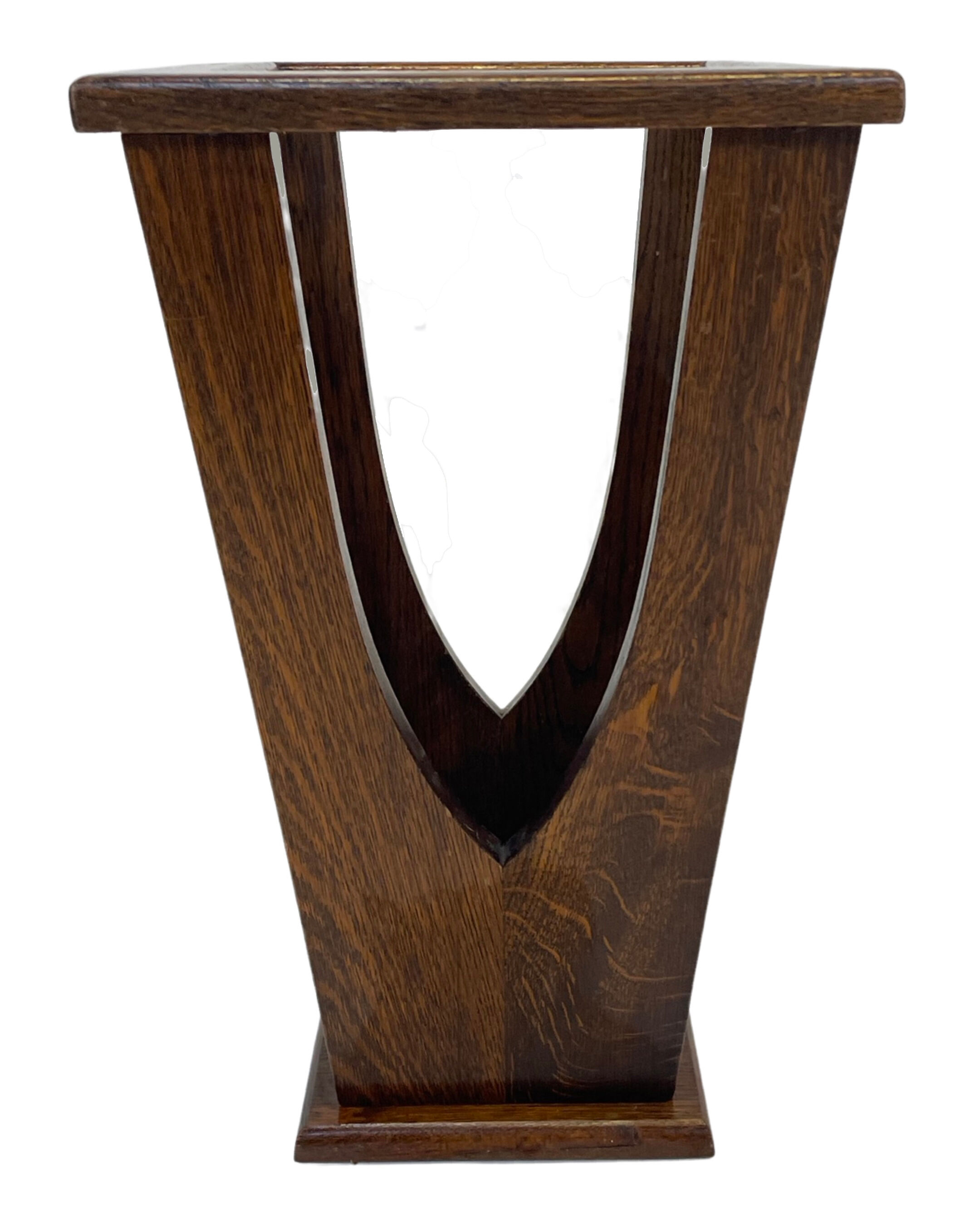 Brutalist design umbrella stand holder 60's wood