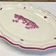 Old oval dish Gien model Paysages roses 1960 1971