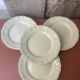Set of 4 ivory digoin sarreguemines flat plates with gadroons