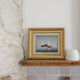 Sail Boats In The Ocean Antique Oil Painting