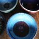 Un lot de 4 bols poterie émail couleurs
