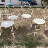 Tin garden armchairs