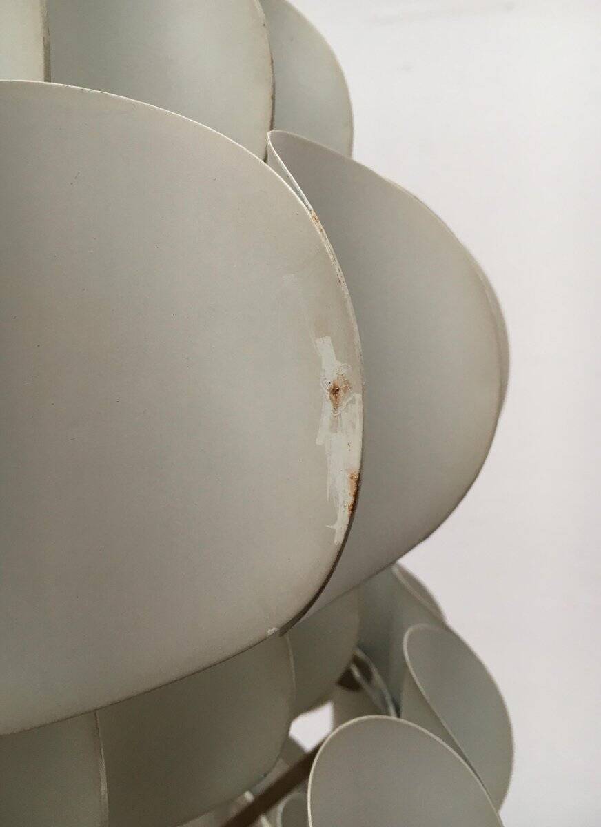 White metal pendant lamp from the mid-century by H. Zender for Temde.