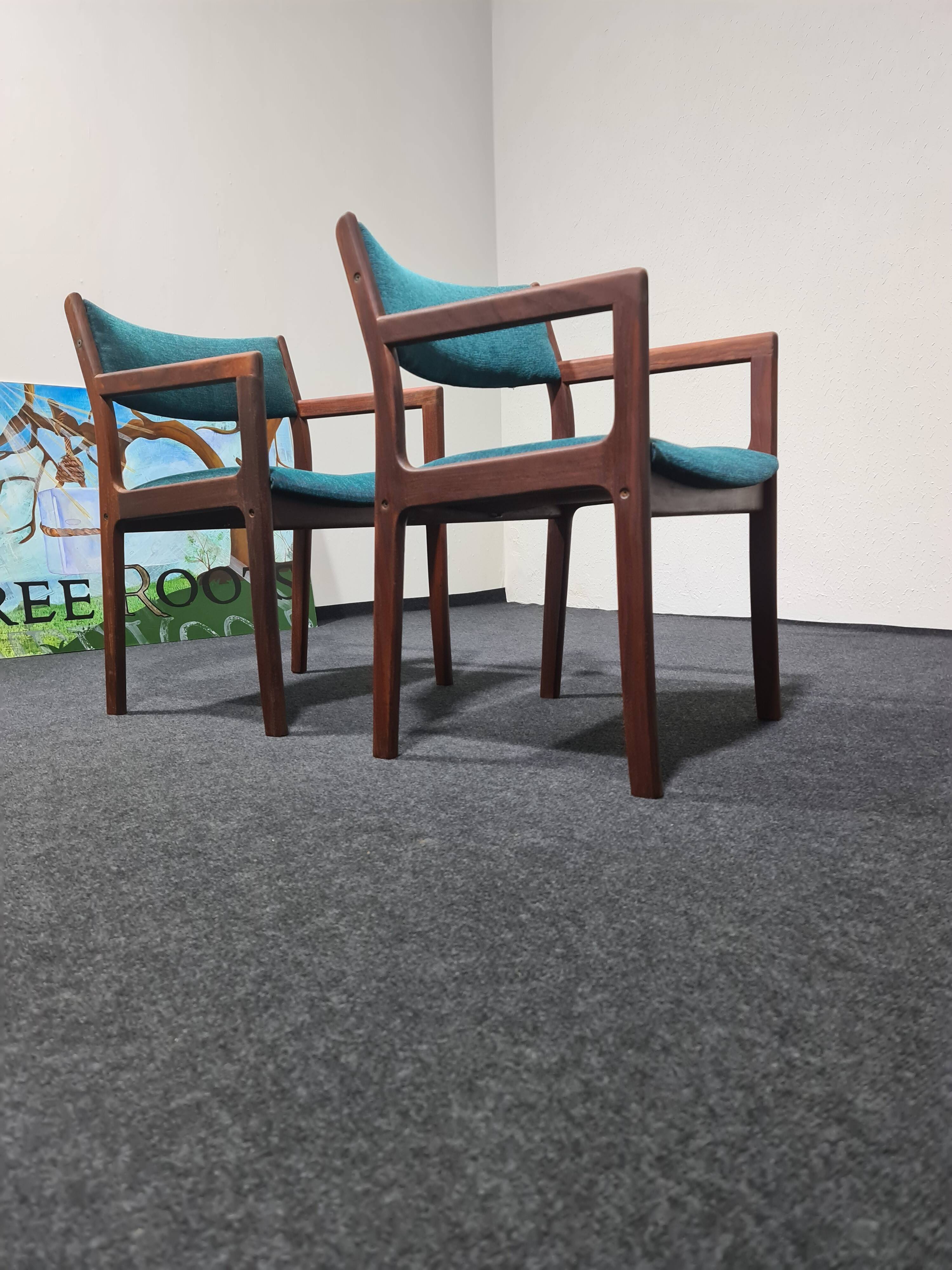A pair of vintage teak Directors chairs