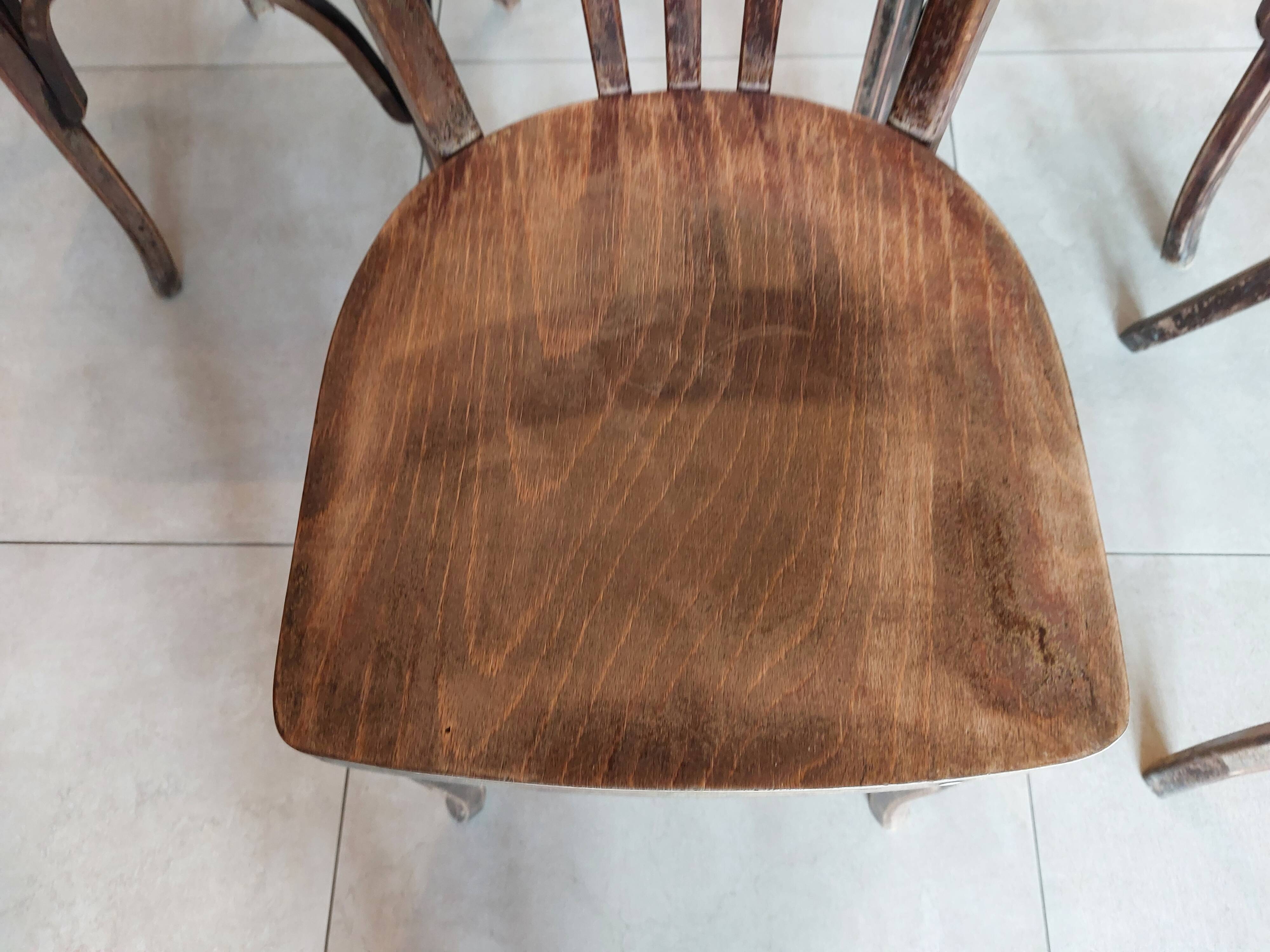 4 dark Luterma bistro chairs, sanded. Painting possible.