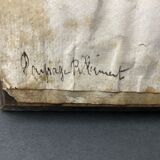 Hand-painted miniature Landscape with washerwomen 1960