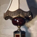 Living room lamp from Maison Dauphin 1970 to 80 cast aluminum, brown lacquered 102x4