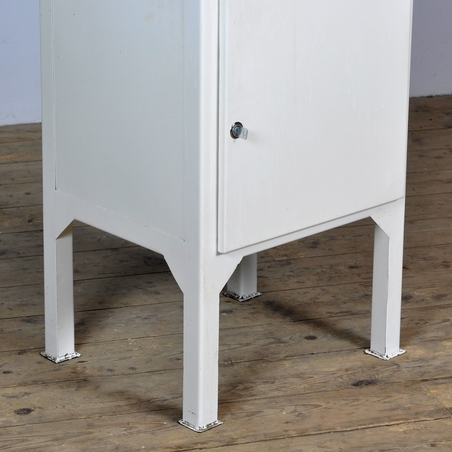 Vintage iron and glass medical cabinet, 1970s