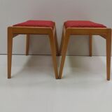 1960 Pair of beech ULUV stools, Czechoslovakia