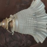 Swan neck and tulip glass wall light, porcelain lamp