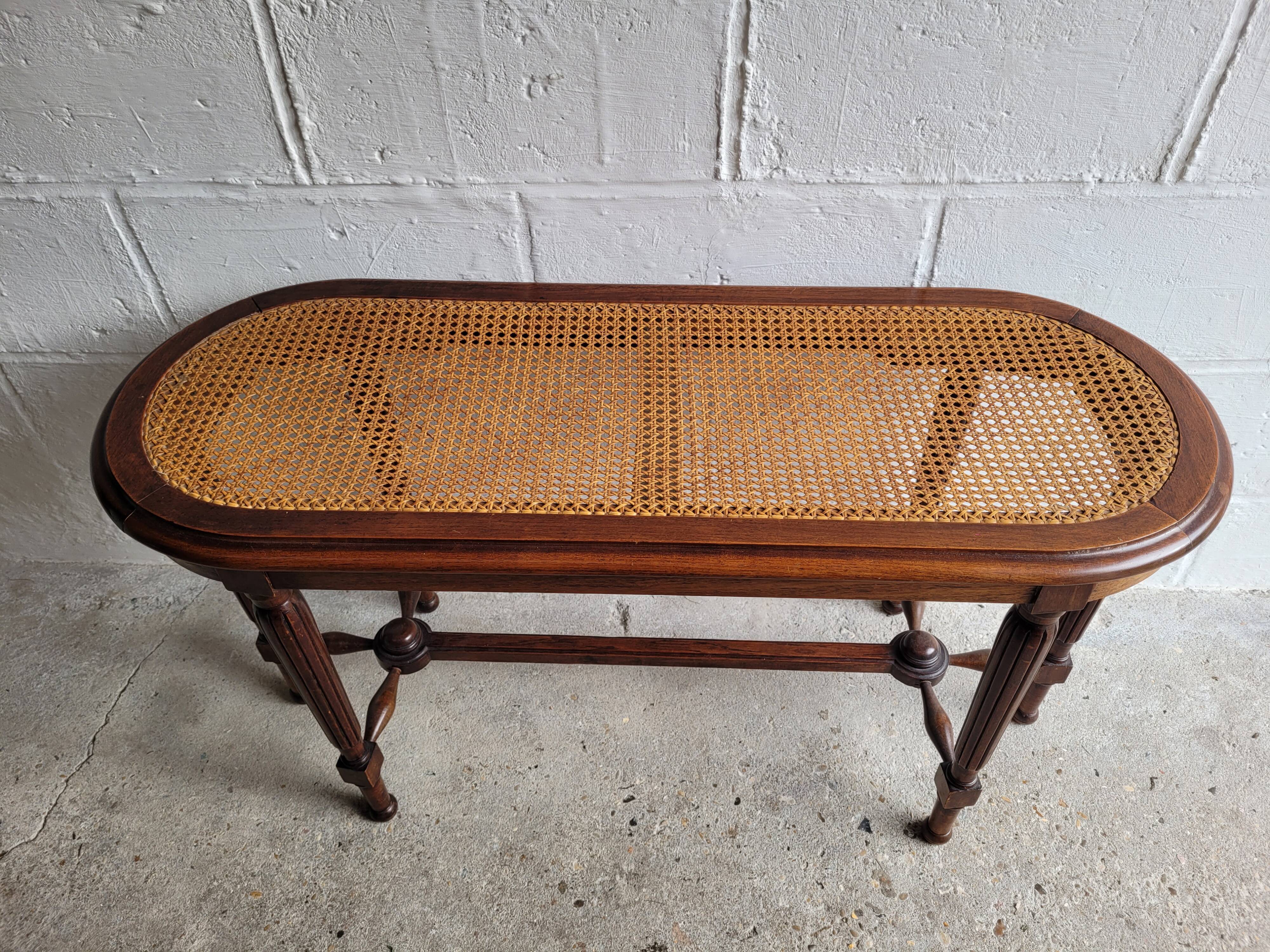 Wooden piano bench and cannage