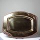 Small vintage brass tray with a floral design, Louis XVI style.