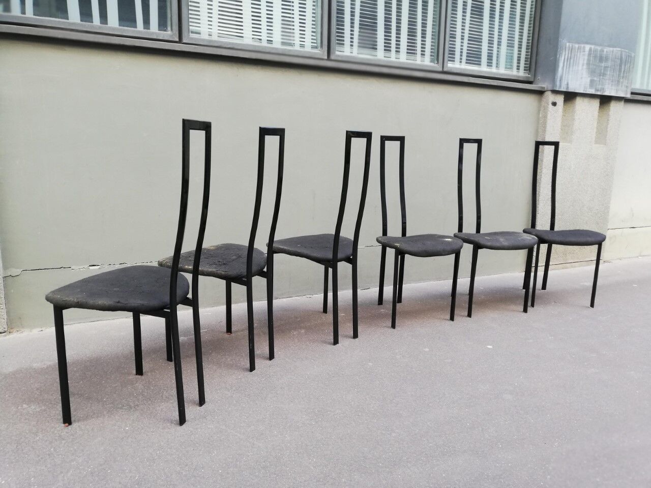 Set of 6 chairs Catellan Italy 80s