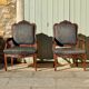 Walnut armchairs in Louis XV style, France