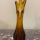 Amber glass vase