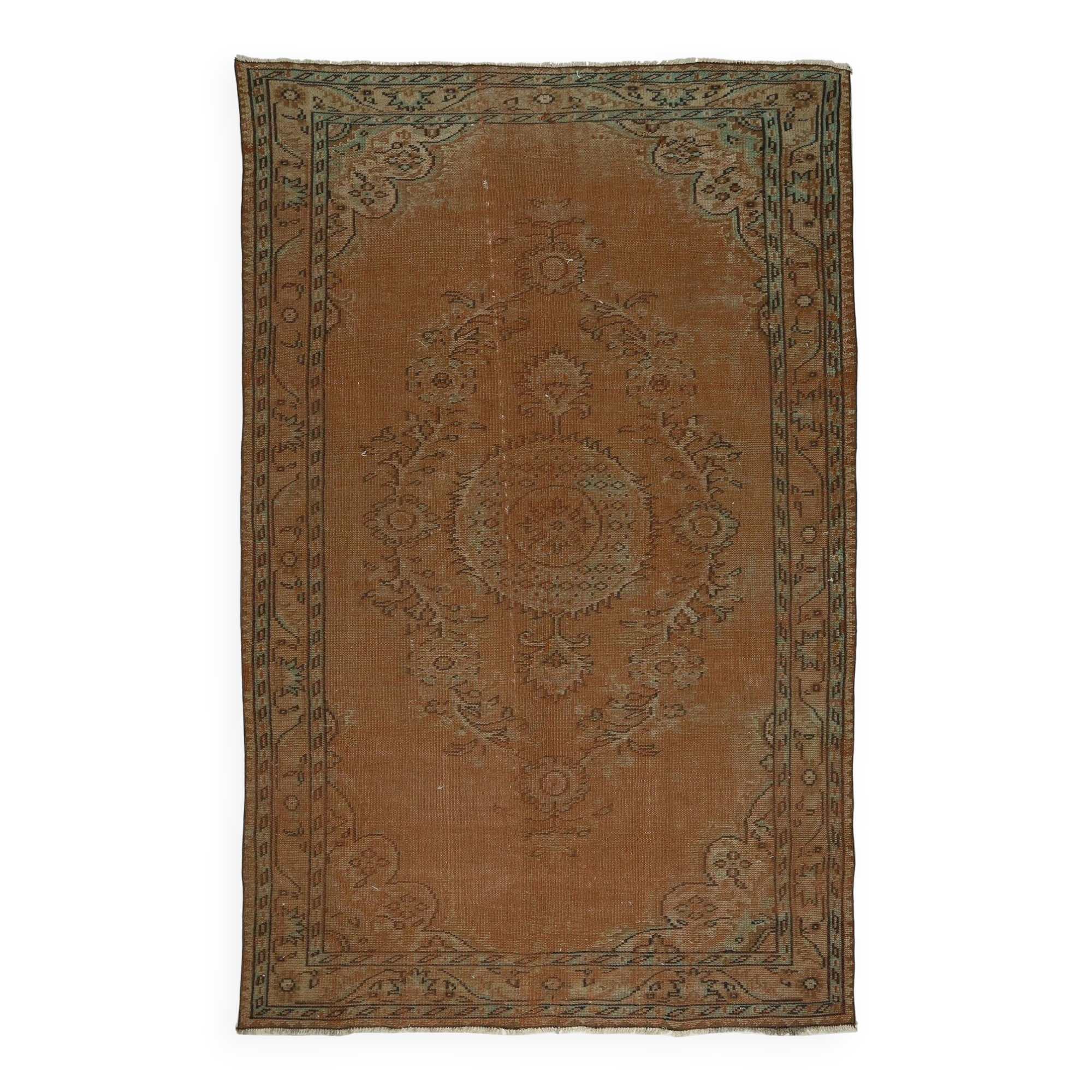 Turkish Anatolian Handmade Vintage Area Rug 283 cm x 175 cm